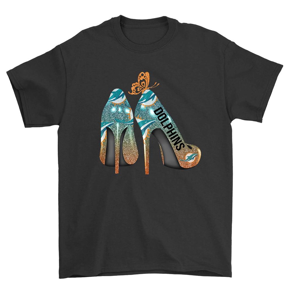 Butterfly High Heels Miami Dolphins Shirt Size S-5xl