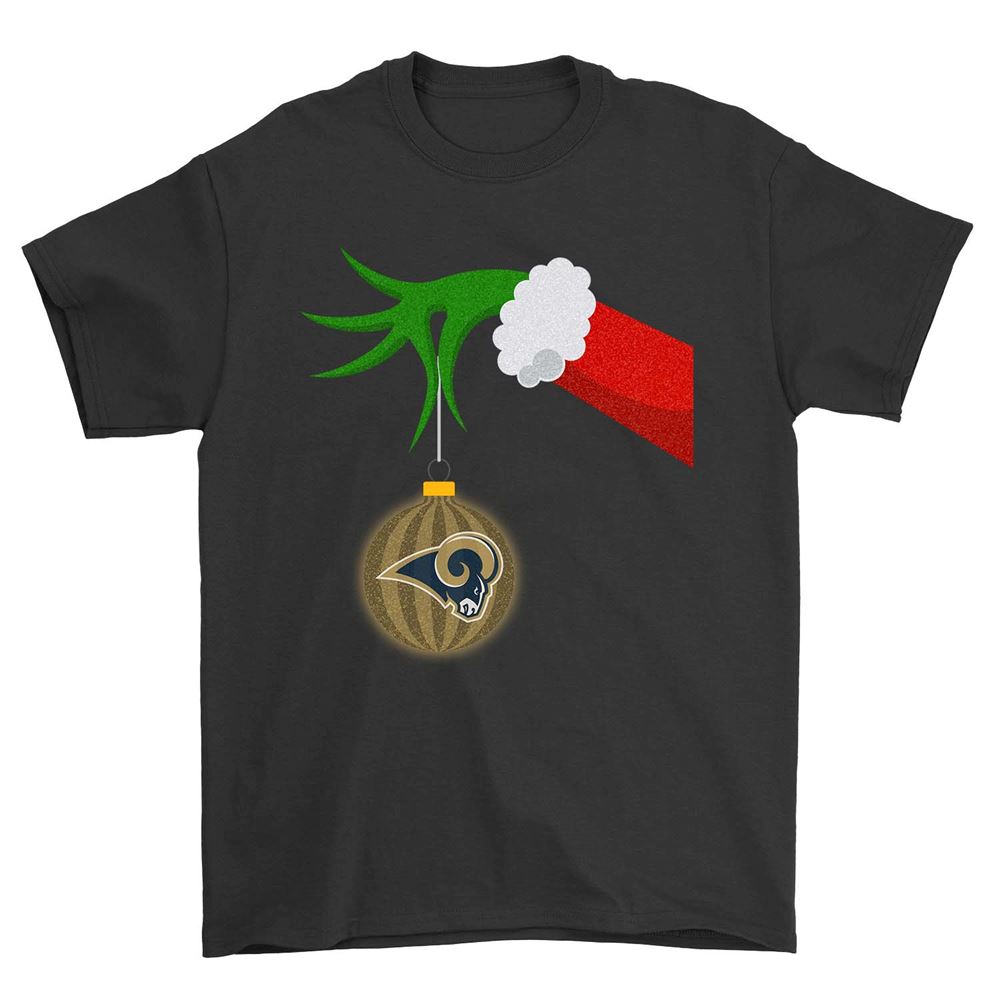 Grinch Hand Merry Christmas Los Angeles Rams Shirt Size S-5xl