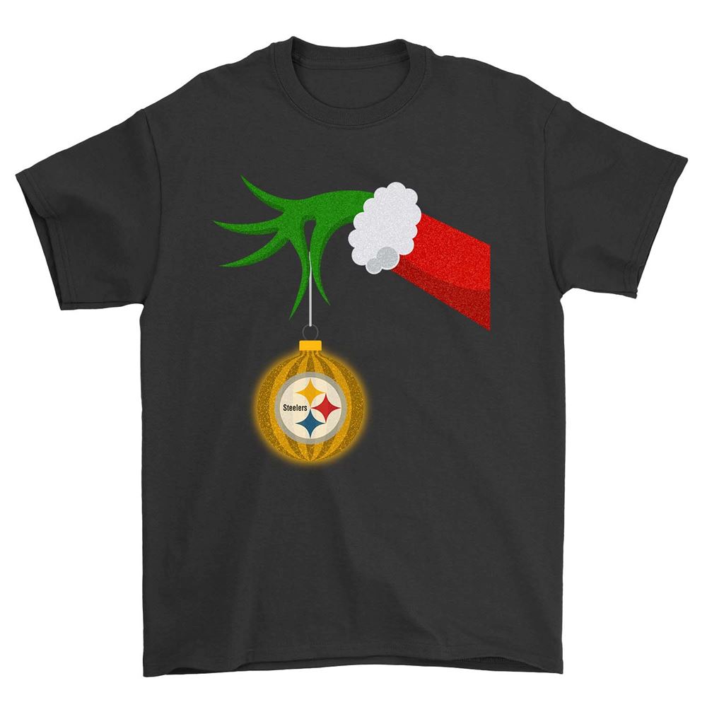 Grinch Hand Merry Christmas Pittsburgh Steelers Shirt Size Up To 5xl
