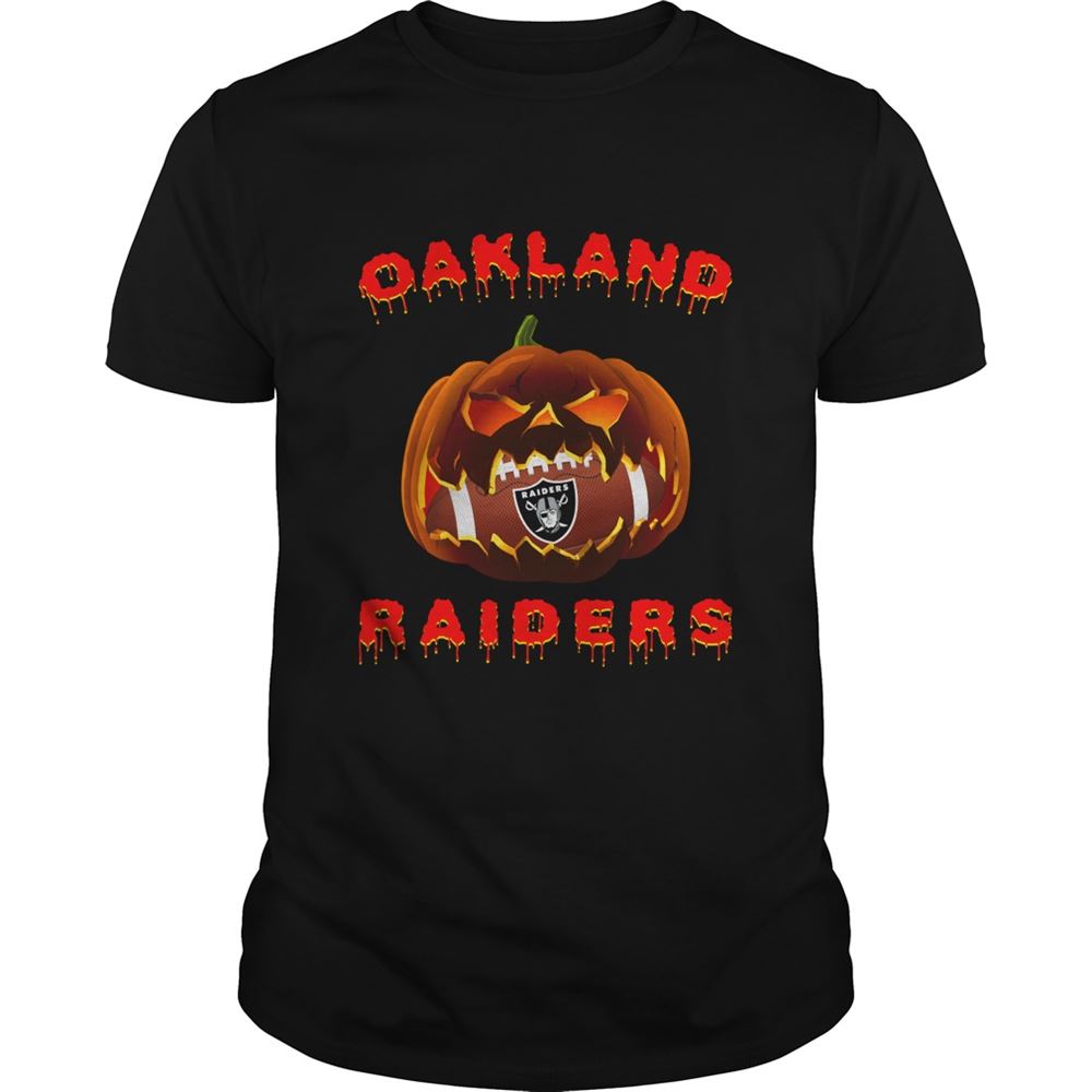 Halloween Pumpkin Oakland Las Vergas Raiders NFL Shirt Size Up To 5xl