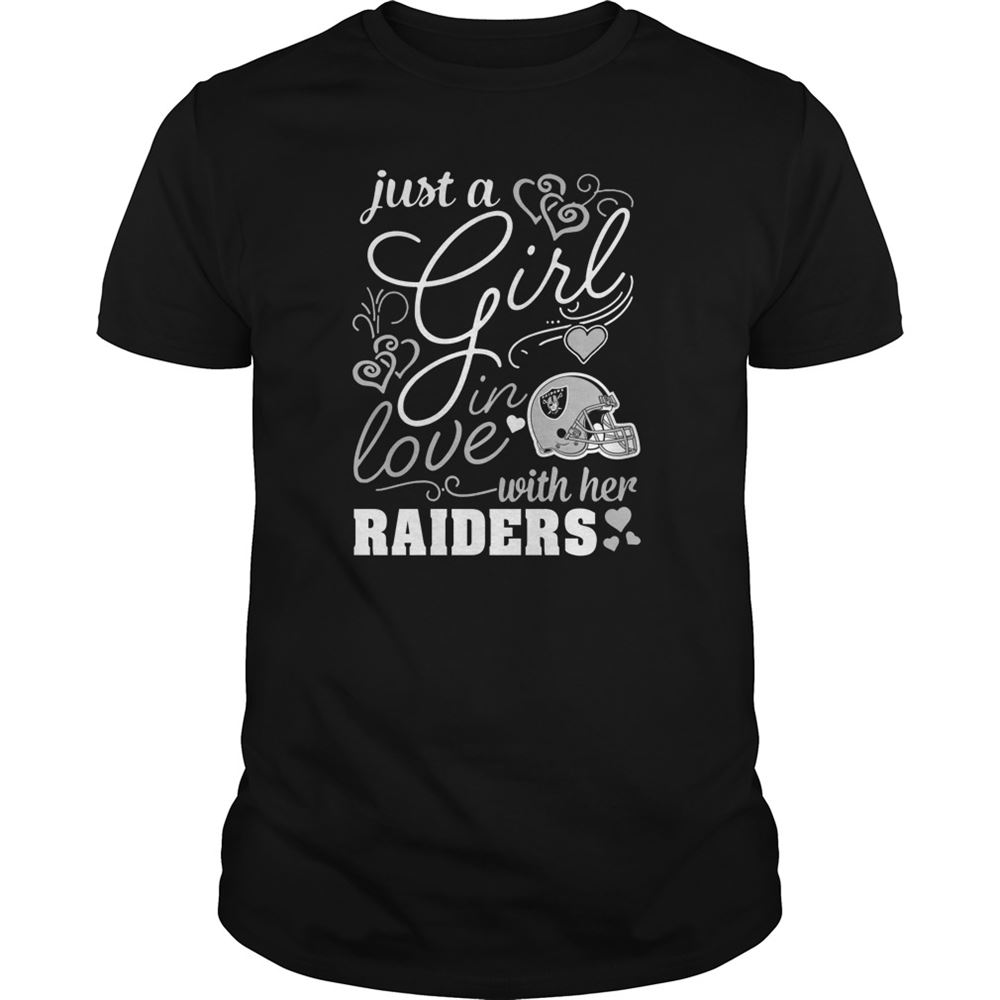 Just A Girl In Love With Her Oakland Las Vergas Raiders Shirt Tshirt For Fan