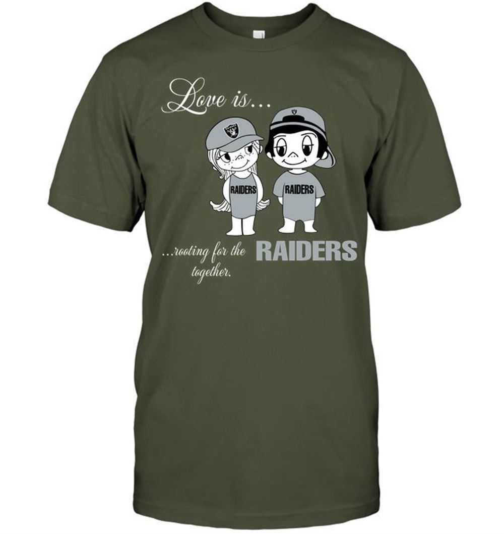 Love Is Rooting For The Raiders Together Shirt Size S-5xl