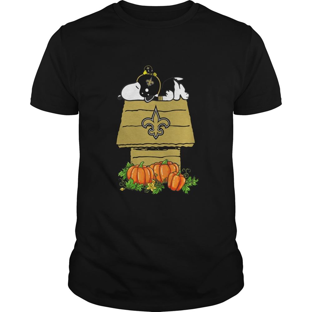 New Orleans Saints Snoopy Pumpkin House NFL Shirt Size Up To 5xl