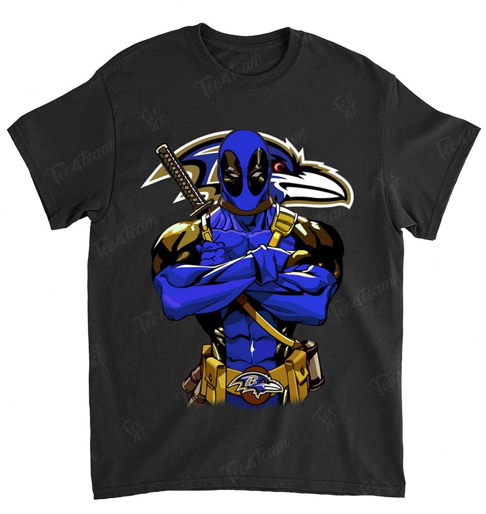 Nfl Baltimore Ravens 010 Deadpool Dc Marvel Jersey Superhero Avenger Shirt
