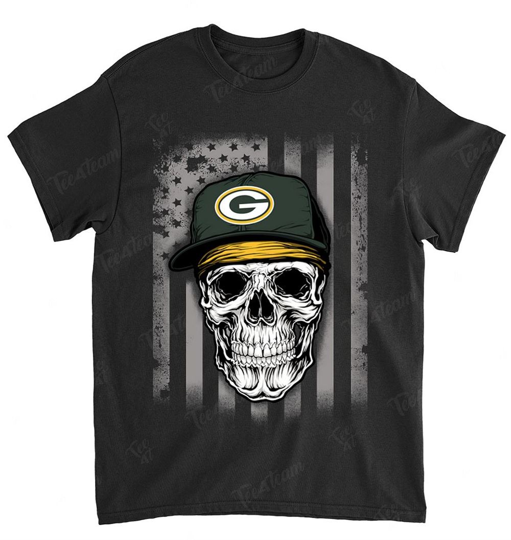 Nfl Green Bay Packers 078 Skull Rock With Hat Shirt