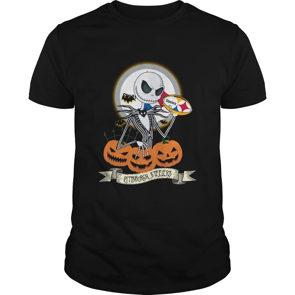 NFL Halloween Pittsburgh Steelers Jack Skellington Shirt Tshirt For Fan