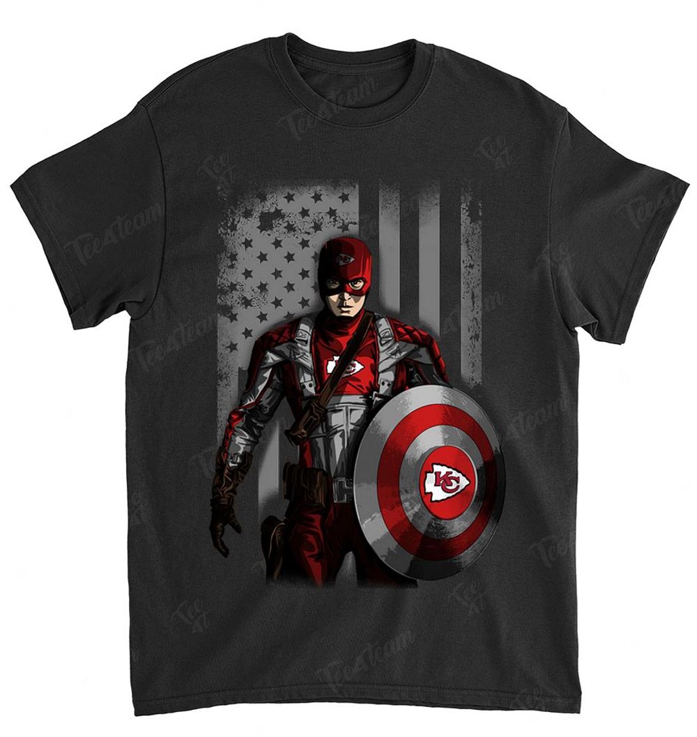 Nfl Kansas City Chiefs 016 Captain Flag Dc Marvel Jersey Superhero Avenger Shirt