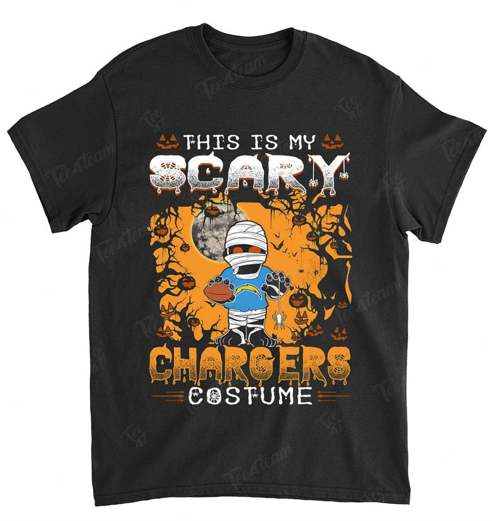 NFL Los Angeles Chargers 005 Halloween This Is My Scary Costume Shirt Size S-5xl