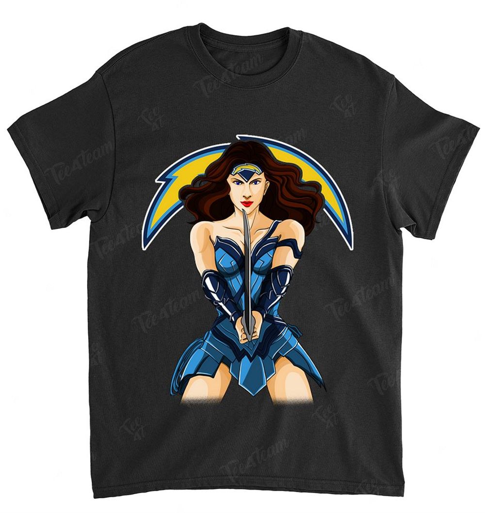 NFL Los Angeles Chargers 025 Wonderwoman Dc Marvel Jersey Superhero Avenger Shirt Size Up To 5xl