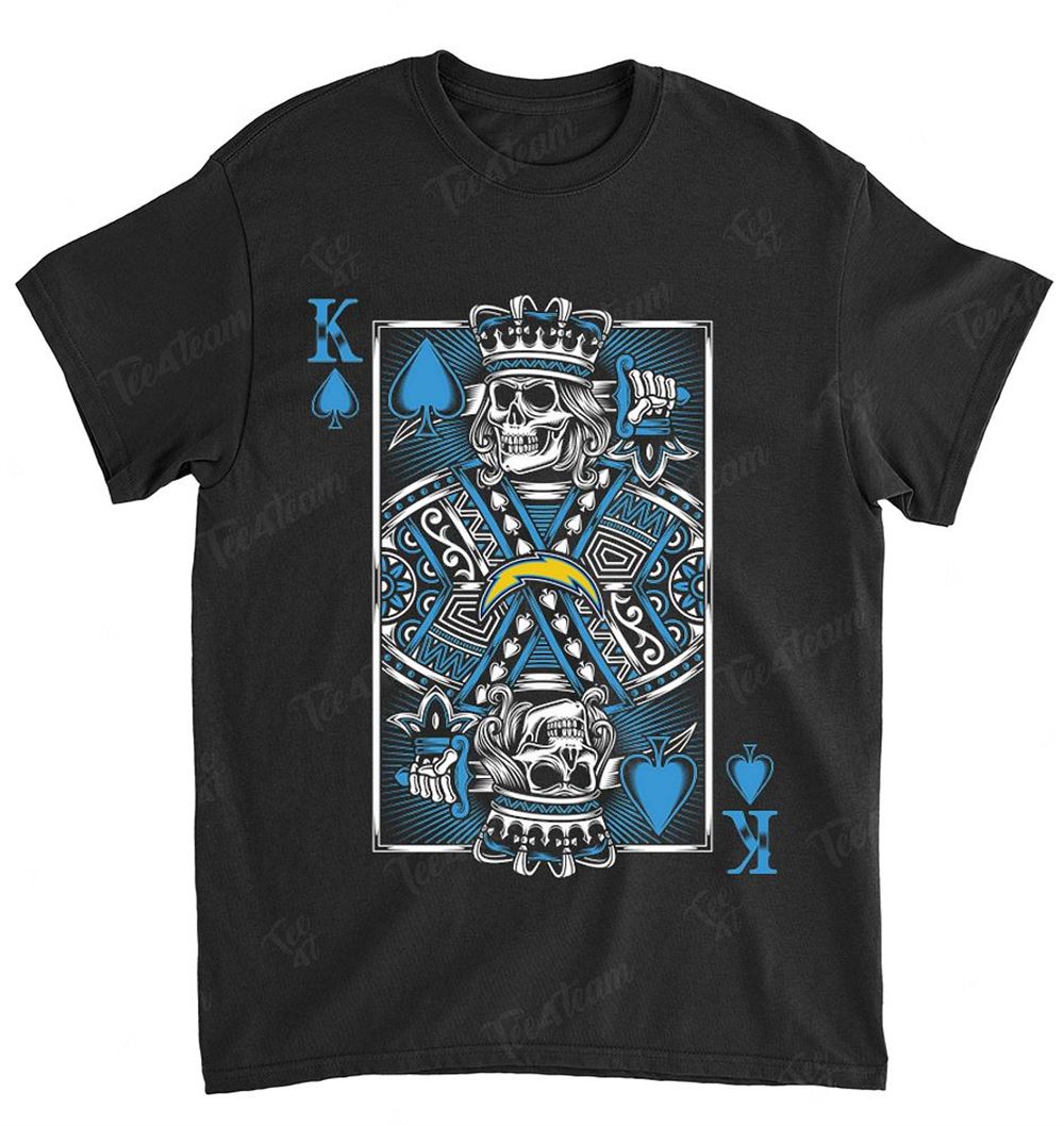 NFL Los Angeles Chargers 043 King Card Poker Shirt Size S-5xl