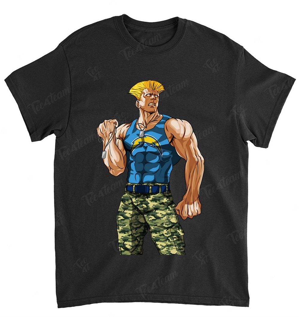 NFL Los Angeles Chargers 047 Guile Nintendo Street Fighter Shirt Tshirt For Fan