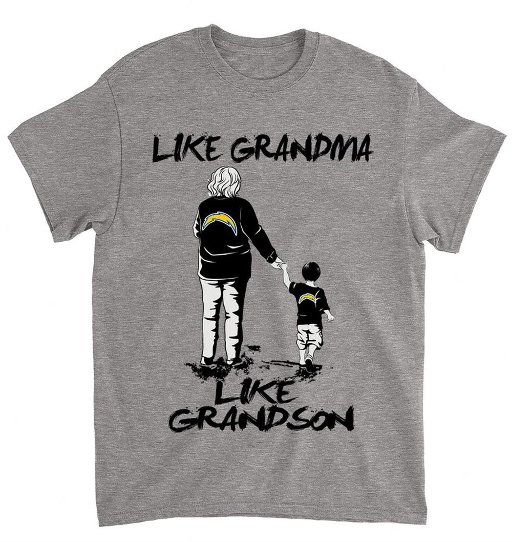 NFL Los Angeles Chargers 062 Like Grandma Like Grandson Shirt Gift For Fan
