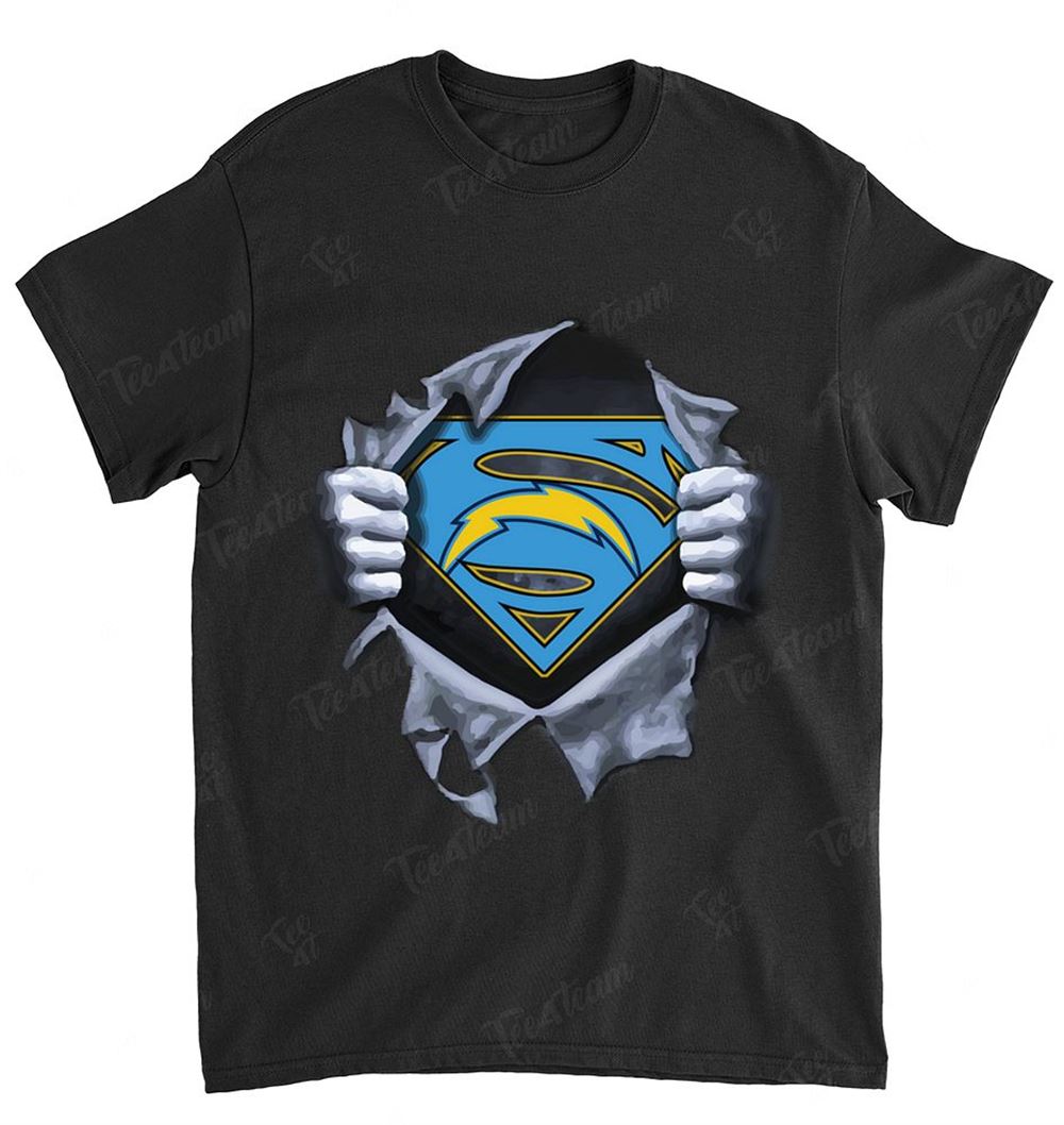 NFL Los Angeles Chargers 071 Superman Logo Dc Marvel Jersey Superhero Avenger Shirt Size Up To 5xl