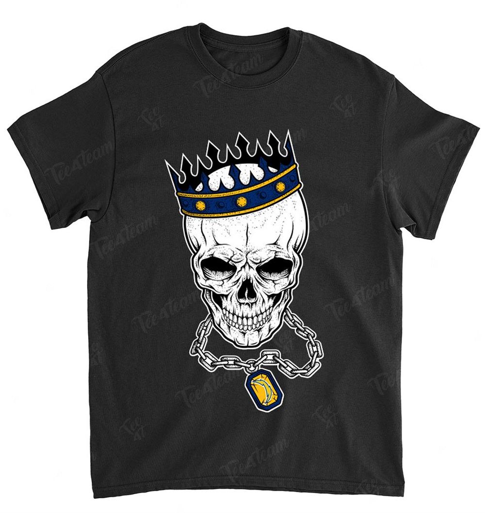 NFL Los Angeles Chargers 080 Skull Rock With Crown Shirt Size Up To 5xl
