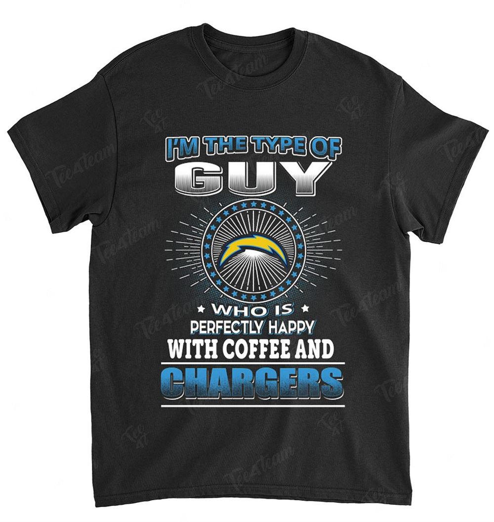 NFL Los Angeles Chargers 164 Guy Loves Coffee Shirt Gift For Fan