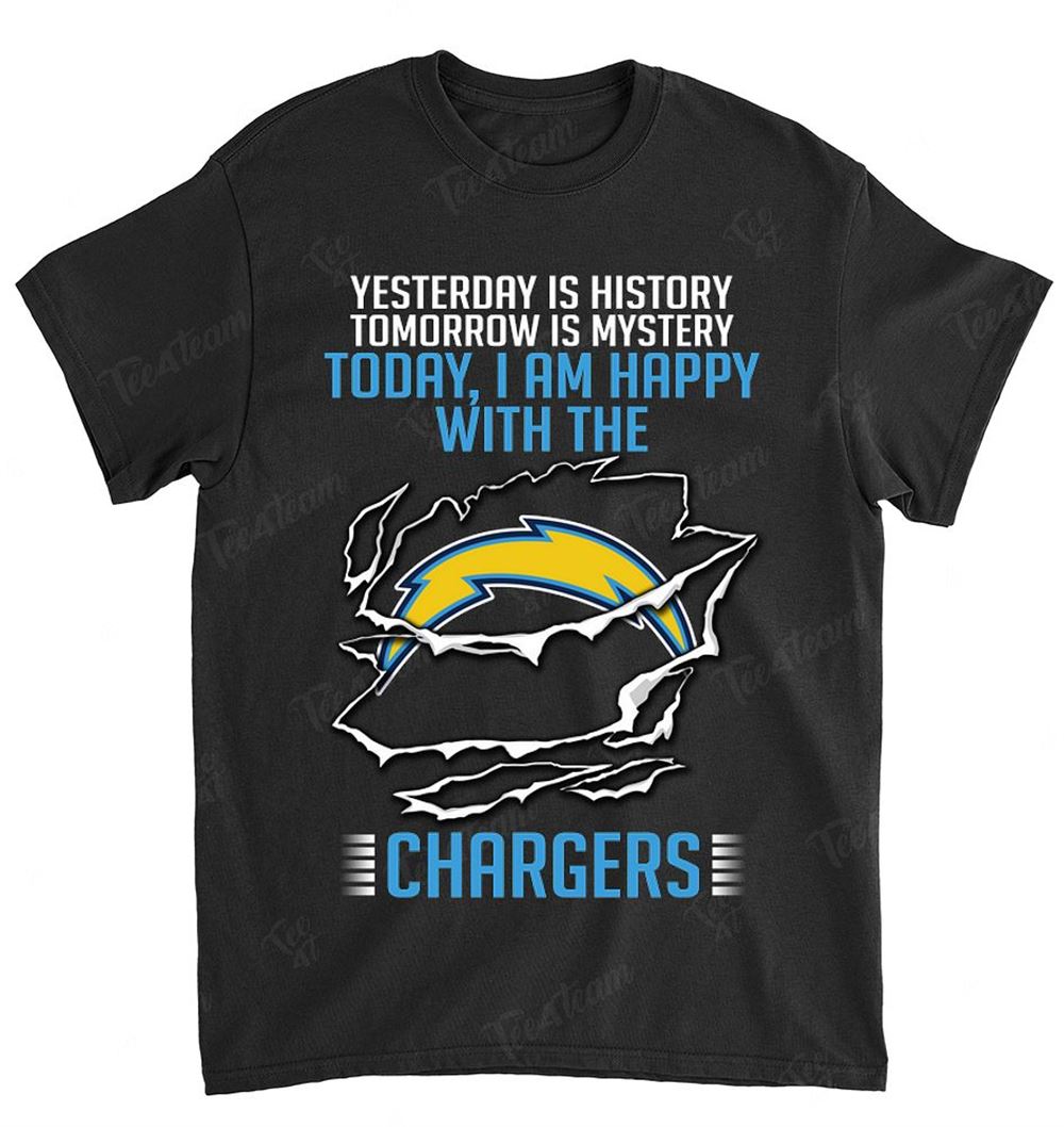NFL Los Angeles Chargers 169 Yesterday Is History Shirt Gift For Fan