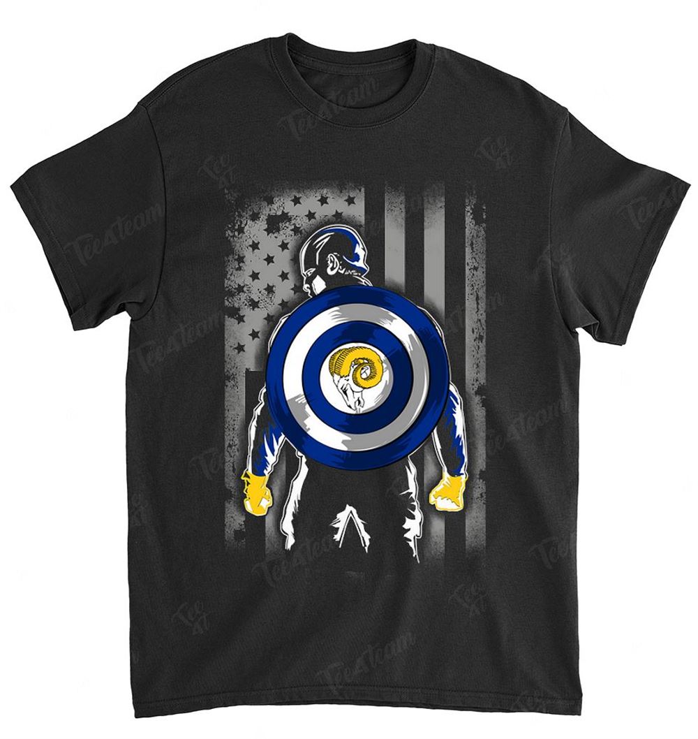 NFL Los Angeles Rams 017 Captain Dc Marvel Jersey Superhero Avenger Shirt Tshirt For Fan