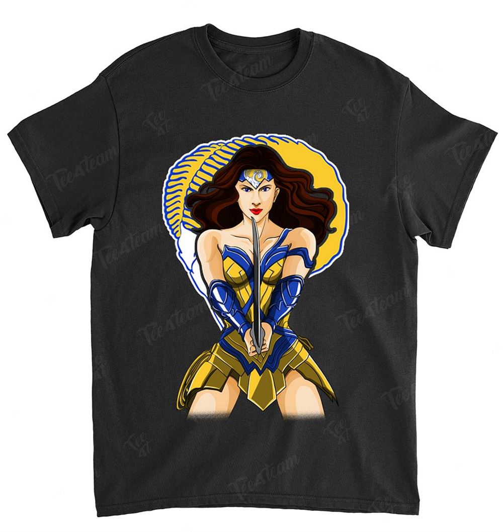 NFL Los Angeles Rams 025 Wonderwoman Dc Marvel Jersey Superhero Avenger Shirt Tshirt For Fan