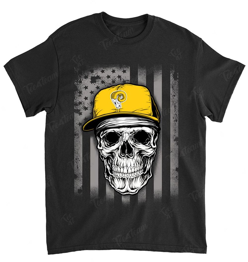 NFL Los Angeles Rams 078 Skull Rock With Hat Shirt Tshirt For Fan