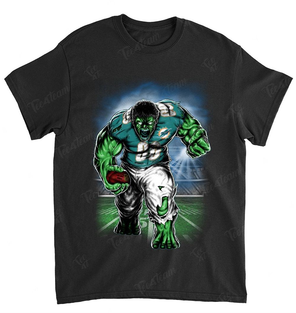 NFL Miami Dolphins 001 Hulk Dc Marvel Jersey Superhero Avenger Shirt Size Up To 5xl