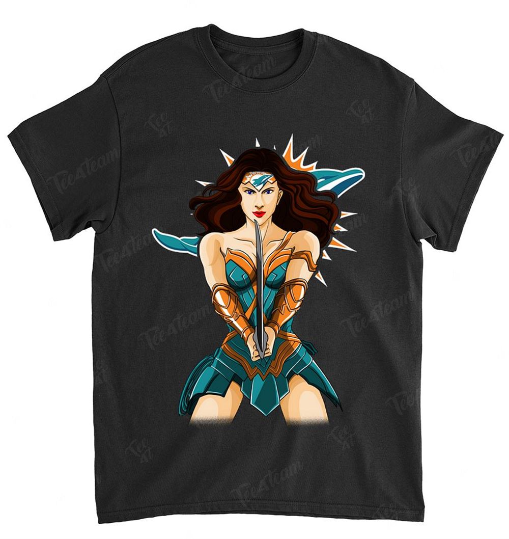 NFL Miami Dolphins 025 Wonderwoman Dc Marvel Jersey Superhero Avenger Shirt Gift For Fan