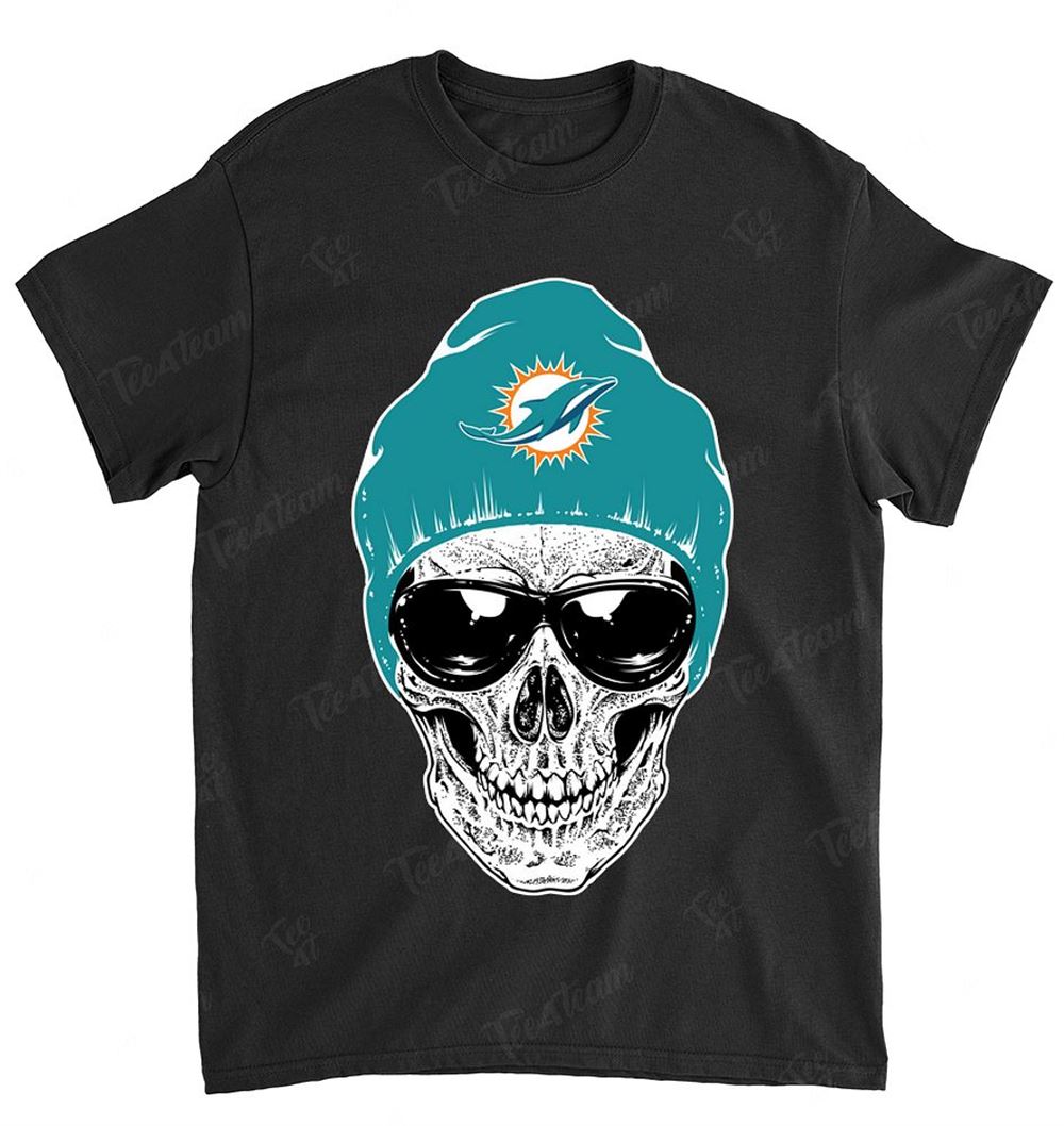 NFL Miami Dolphins 079 Skull Rock With Beanie Shirt Gift For Fan