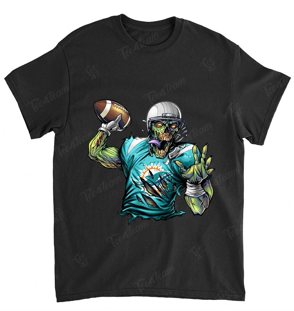 NFL Miami Dolphins 107 Zombie Walking Dead Play Football Shirt Size Up To 5xl