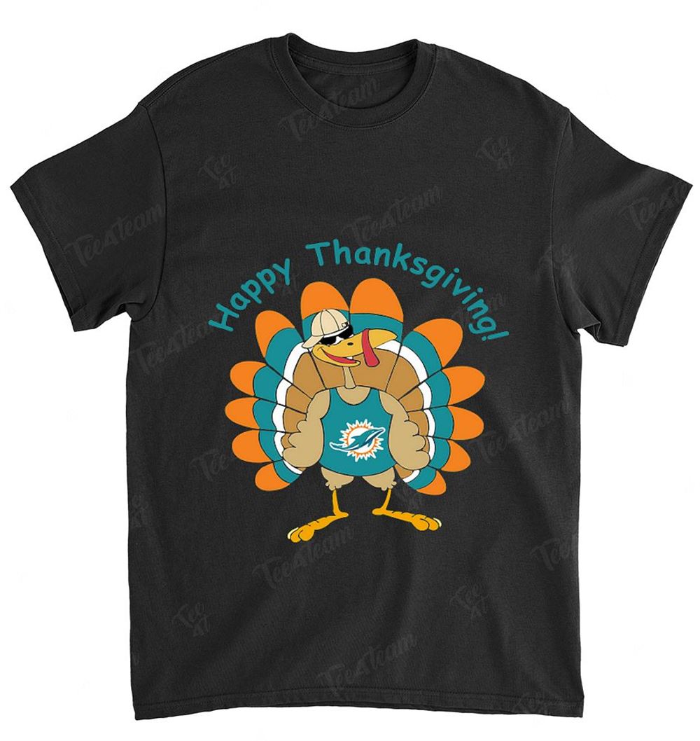 NFL Miami Dolphins 112 Happy Thanksgiving Shirt Tshirt For Fan