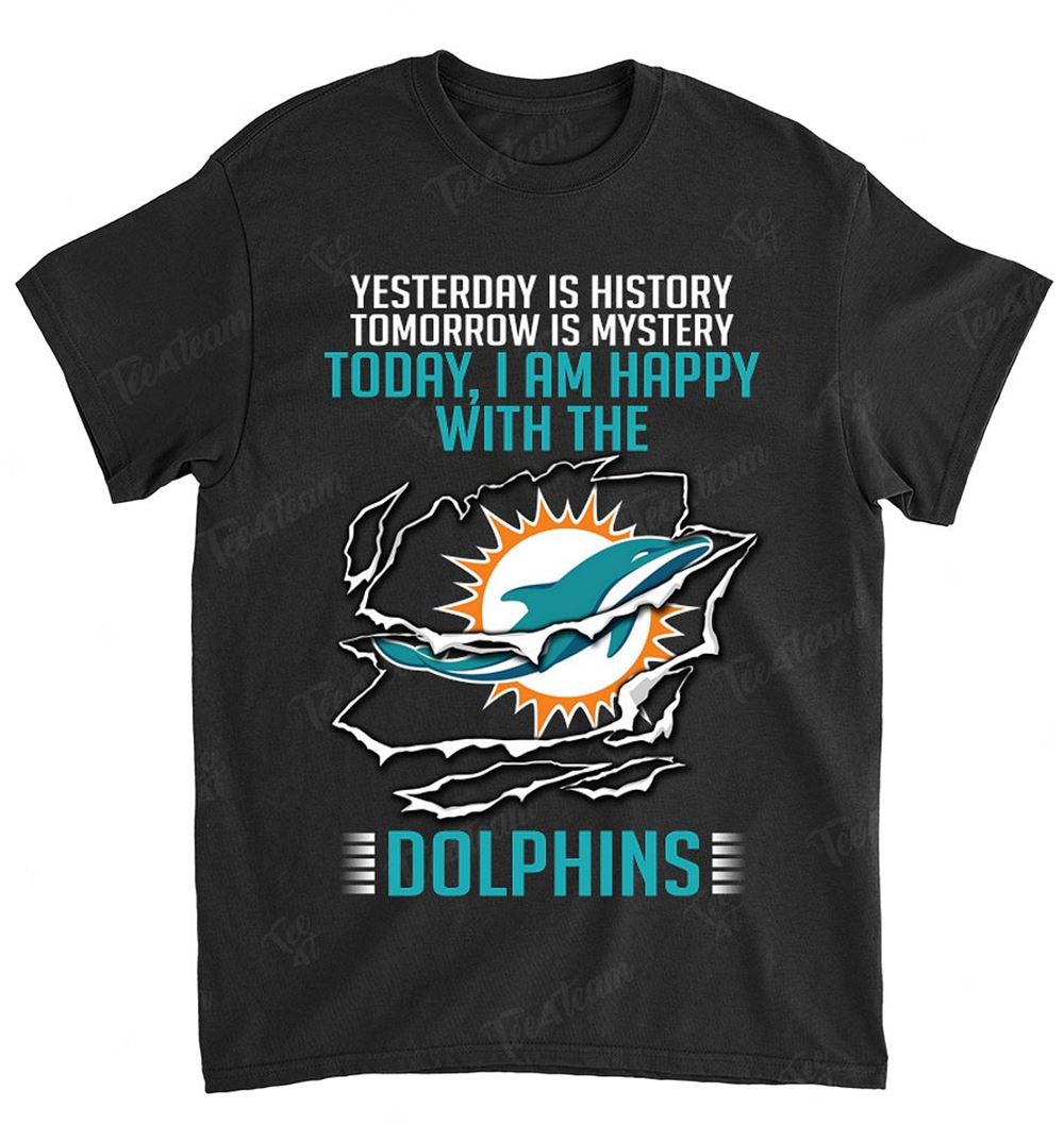 NFL Miami Dolphins 169 Yesterday Is History Shirt Tshirt For Fan