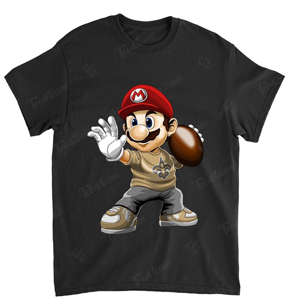 NFL New Orleans Saints 052 Mario Nintendo Shirt Size Up To 5xl