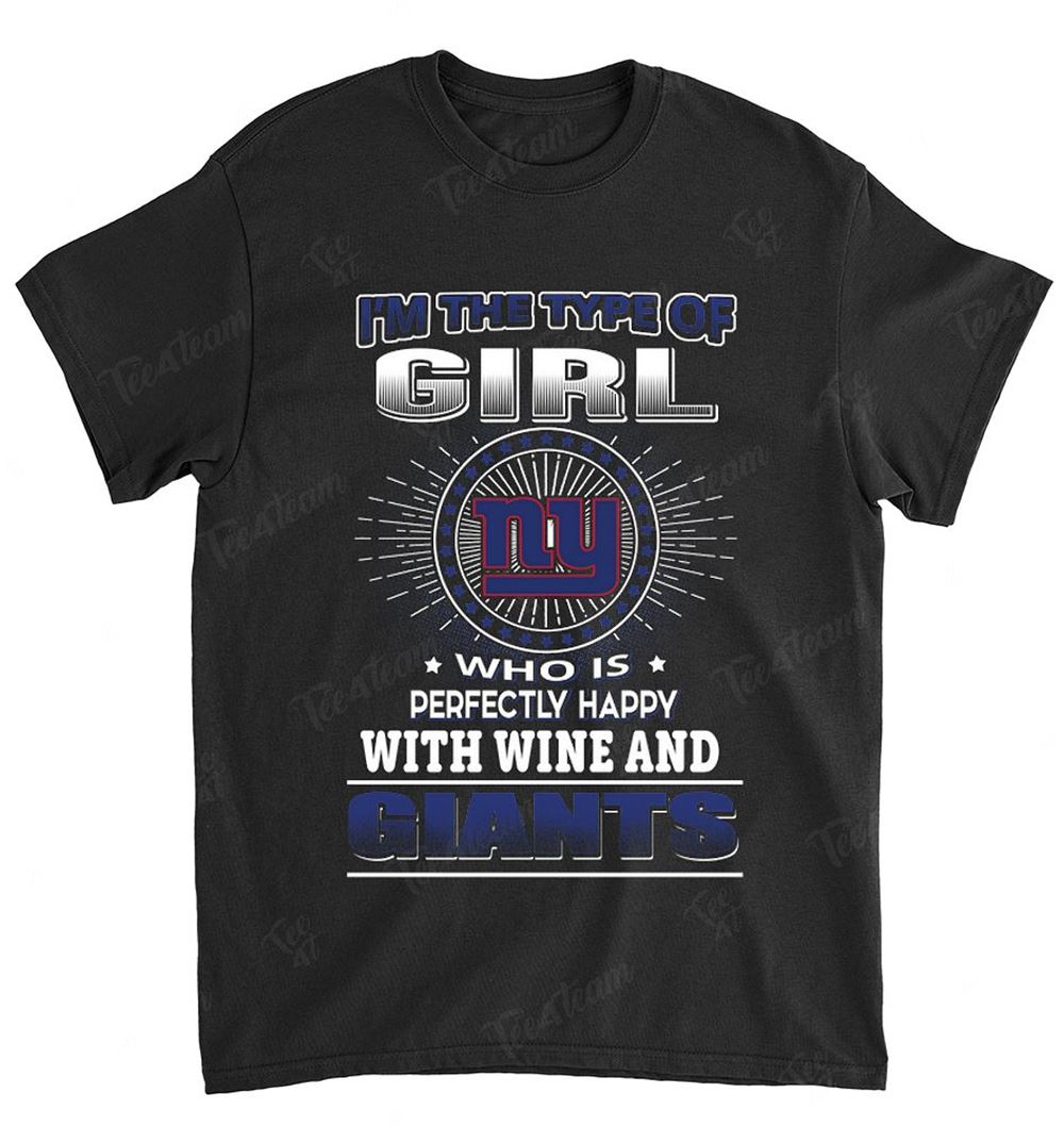 Nfl New York Giants 160 Girl Loves Wine Shirt