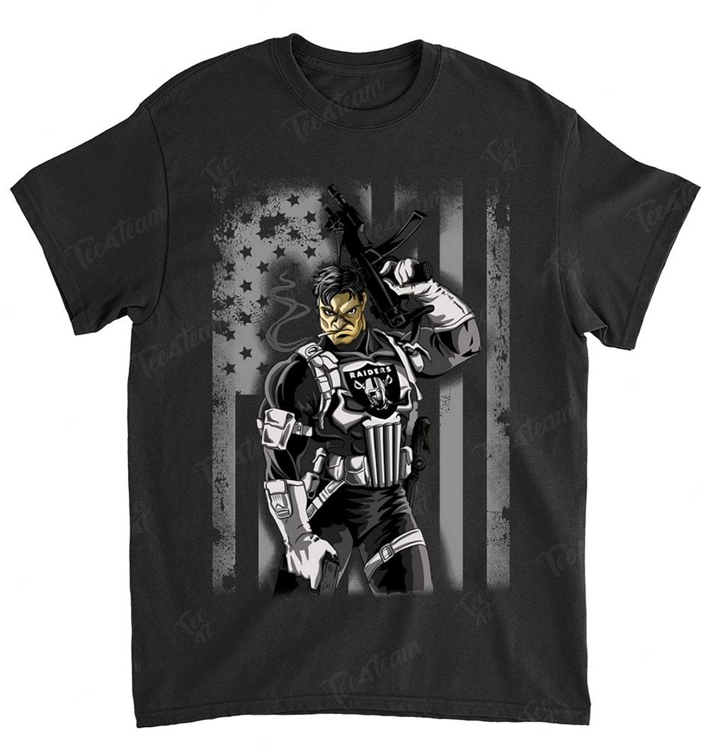 NFL Oakland Las Vergas Raiders 023 Punisher Flag Dc Marvel Jersey Superhero Avenger Shirt Size Up To 5xl