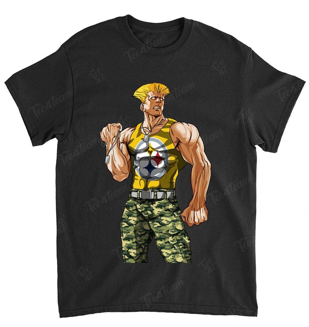 NFL Pittsburgh Steelers 047 Guile Nintendo Street Fighter Shirt Size Up To 5xl