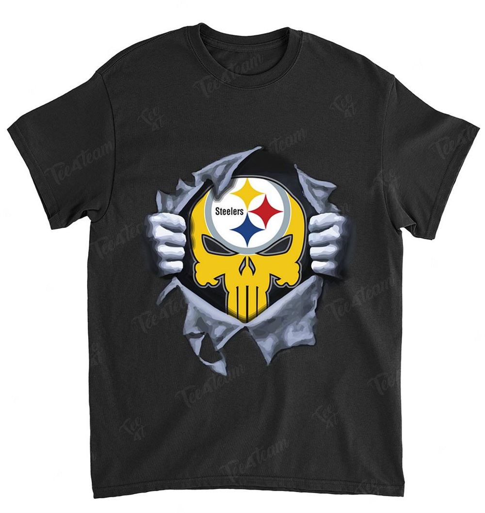NFL Pittsburgh Steelers 075 Punisher Logo Dc Marvel Jersey Superhero Avenger Shirt Size Up To 5xl