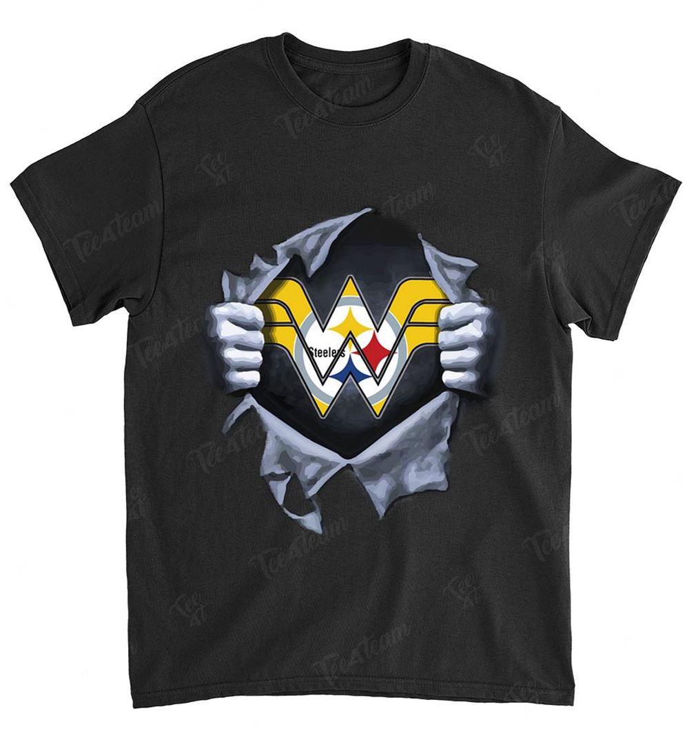 NFL Pittsburgh Steelers 076 Wonderwoman Logo Dc Marvel Jersey Superhero Avenger Shirt Tshirt For Fan
