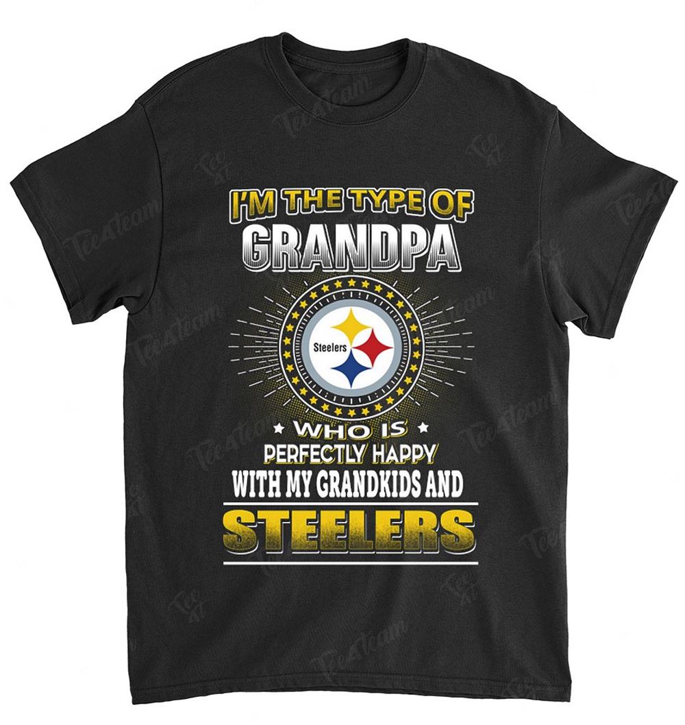 NFL Pittsburgh Steelers 154 Grandpa Loves Grandkids Shirt Tshirt For Fan