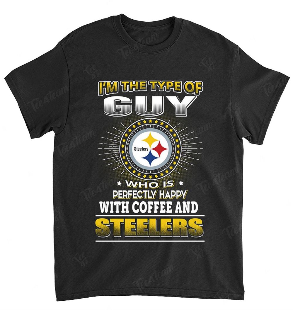 NFL Pittsburgh Steelers 164 Guy Loves Coffee Shirt Gift For Fan