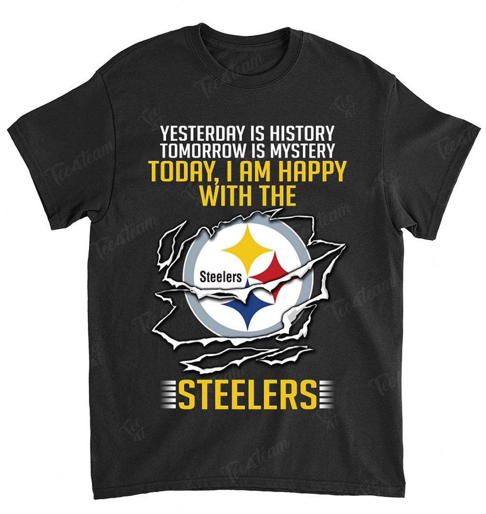 NFL Pittsburgh Steelers 169 Yesterday Is History Shirt Size S-5xl