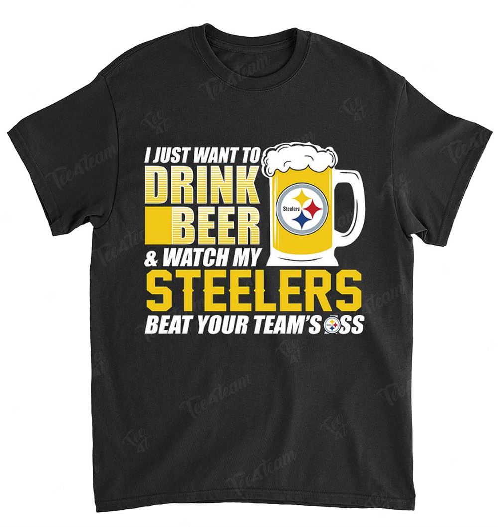 NFL Pittsburgh Steelers 173 I Just Want To Drink Beer Shirt Size Up To 5xl