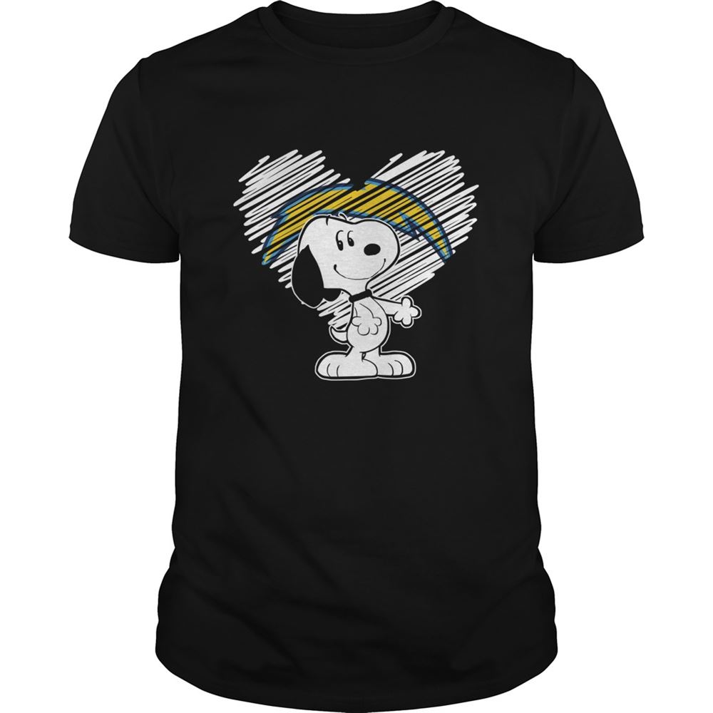 NFL San Diego Chargers Snoopy In My Heart Football Shirt Tshirt For Fan