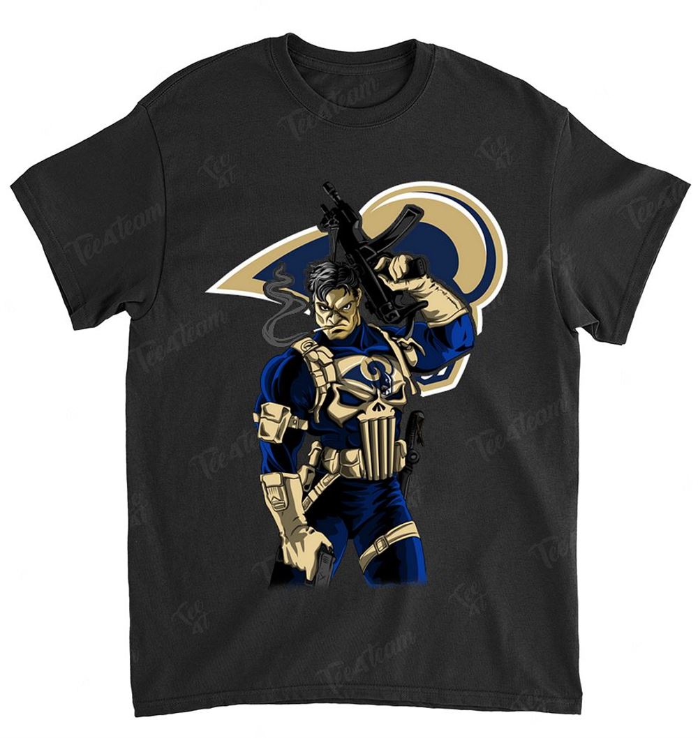 NFL St Louis Rams 022 Punisher Dc Marvel Jersey Superhero Avenger Shirt Size S-5xl