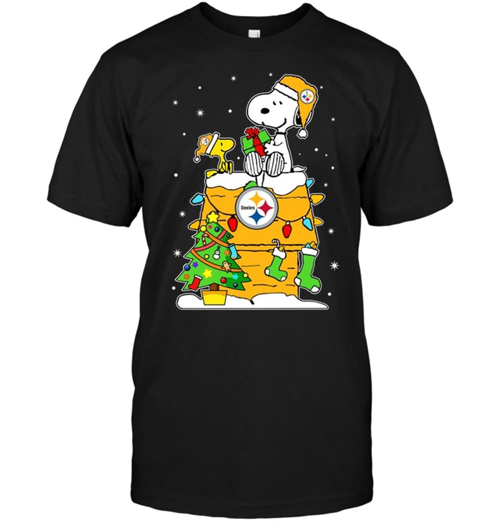 Pittsburgh Steelers Snoopy Woodstock Christmas Shirt Gift For Fan