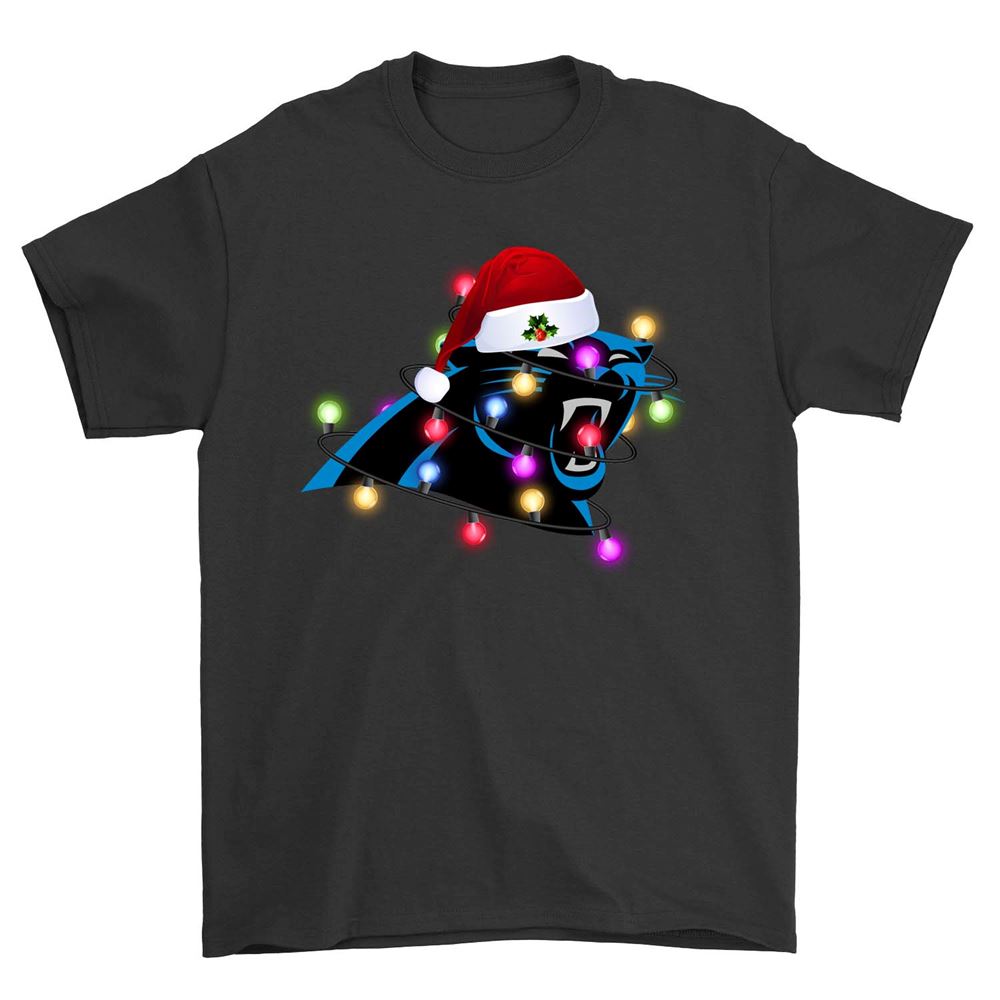 Santas Hat Merry Christmas Carolina Panthers Shirt