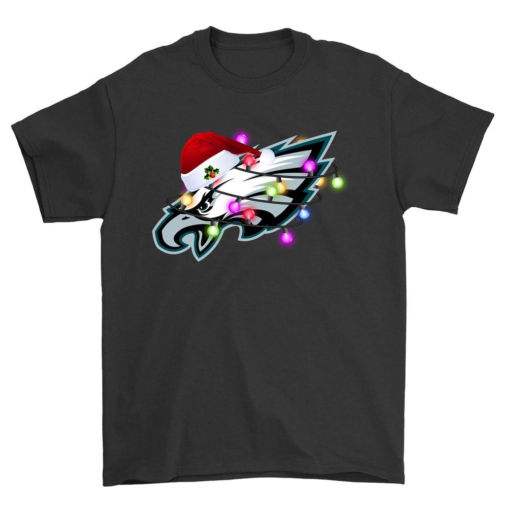 Santas Hat Merry Christmas Philadelphia Eagles Shirt