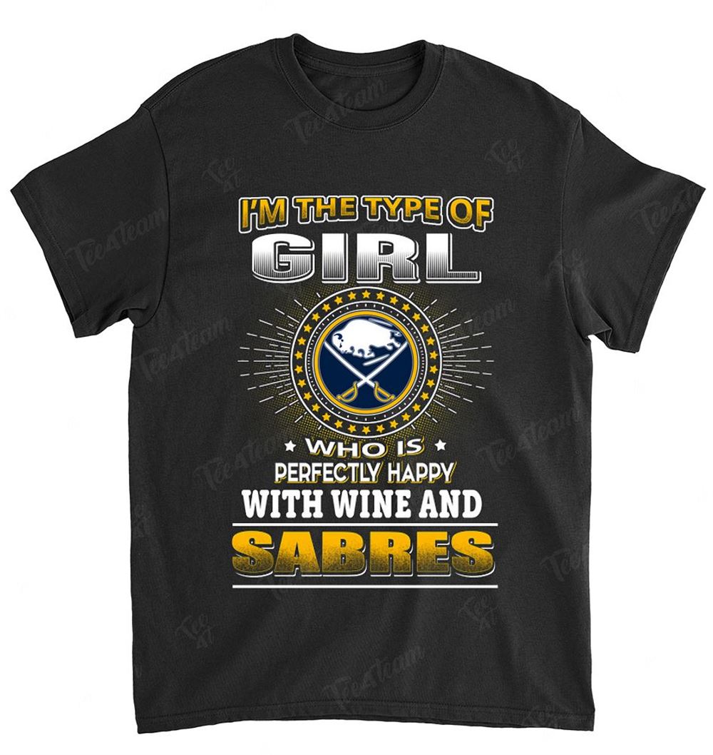 Nhl Buffalo Sabres 160 Girl Loves Wine Shirt