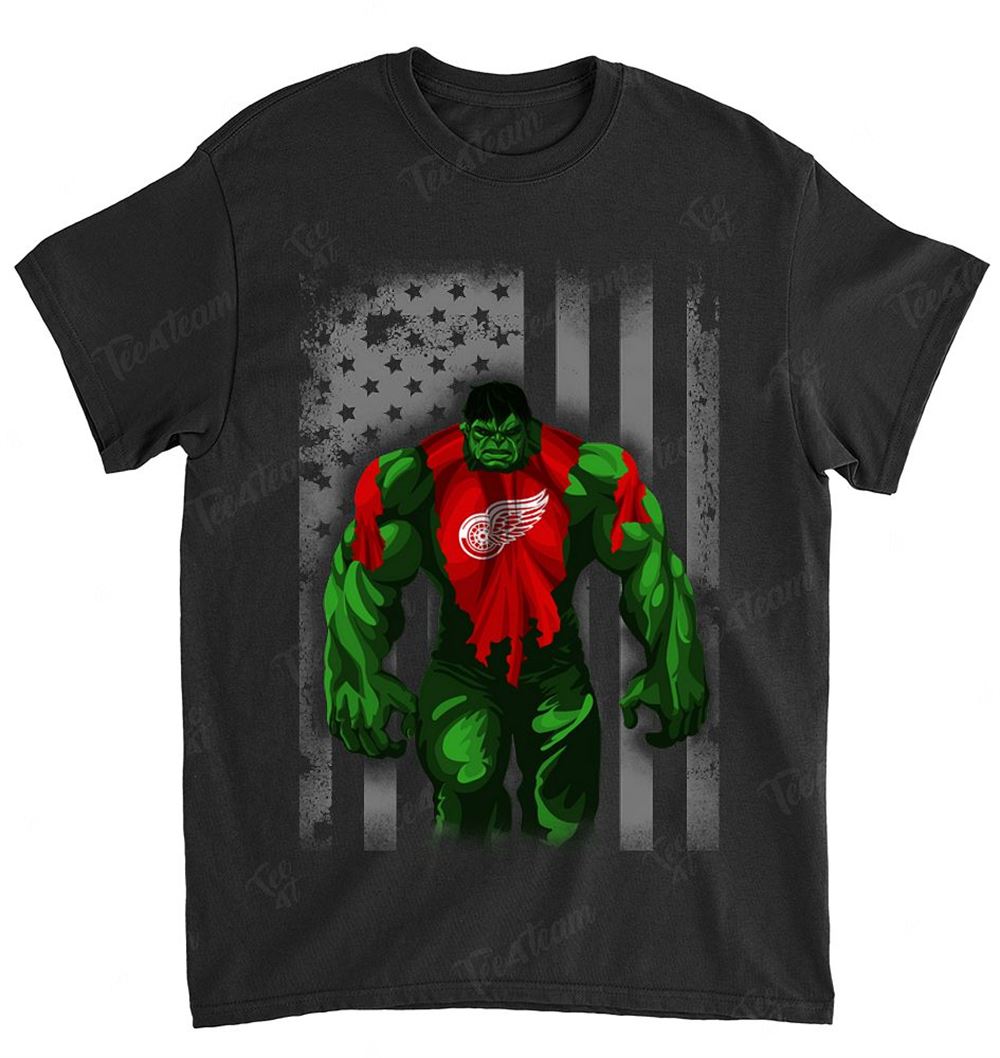 Nhl Detroit Red Wings 011 Hulk Dc Marvel Jersey Superhero Avenger Shirt