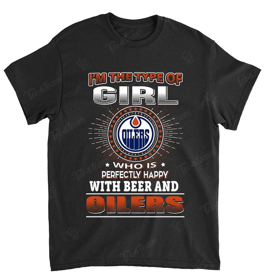 Nhl Edmonton Oilers 159 Girl Loves Beer Shirt