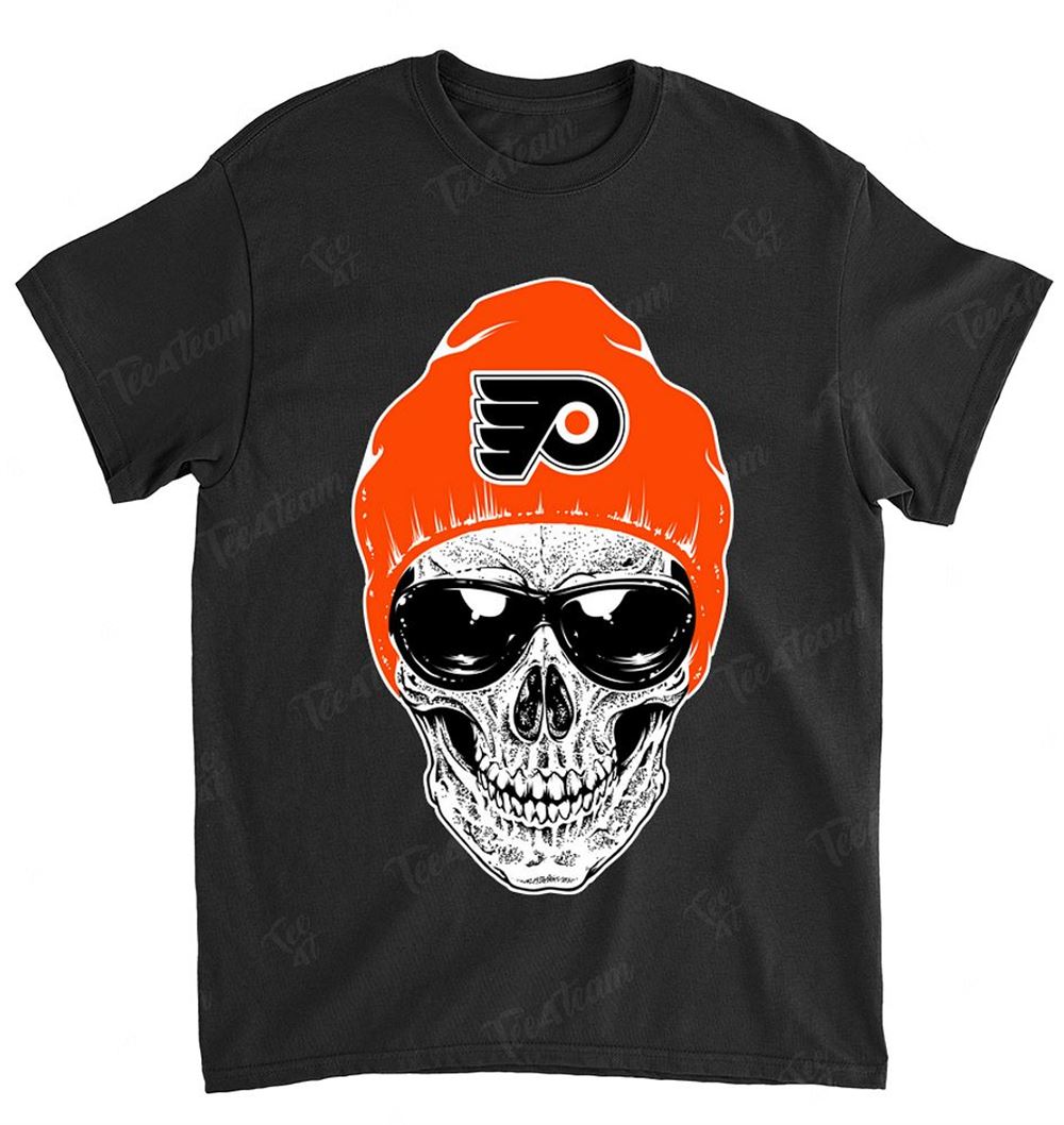 Nhl Philadelphia Flyers 079 Skull Rock With Beanie Shirt