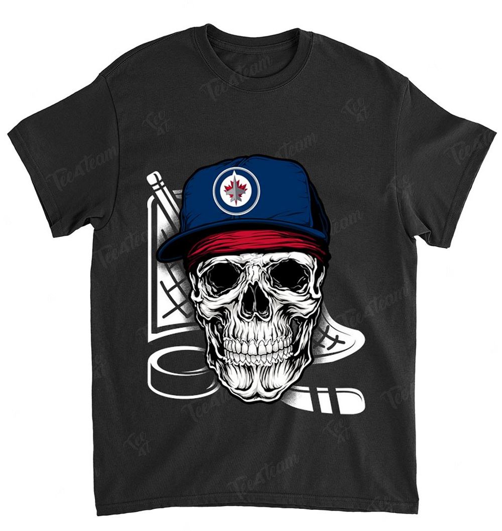 NHL Winnipeg Jets 078 Skull Rock With Hat Shirt Gift For Fan