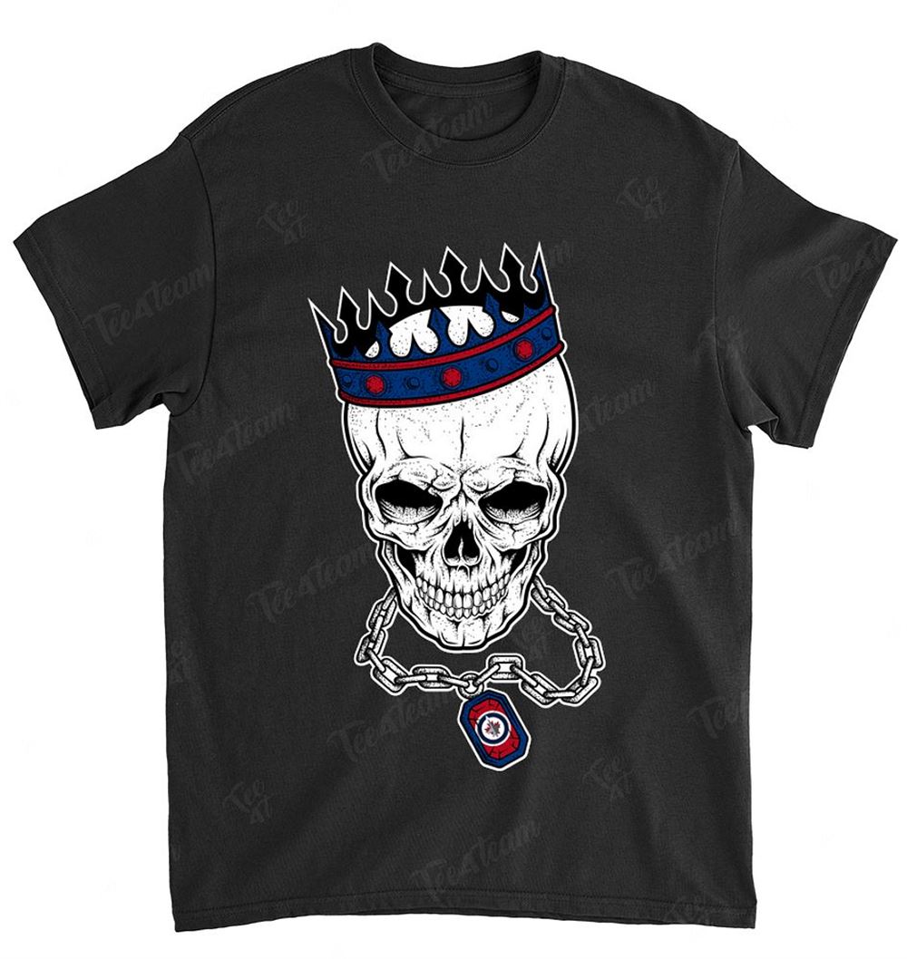 NHL Winnipeg Jets 080 Skull Rock With Crown Shirt Tshirt For Fan